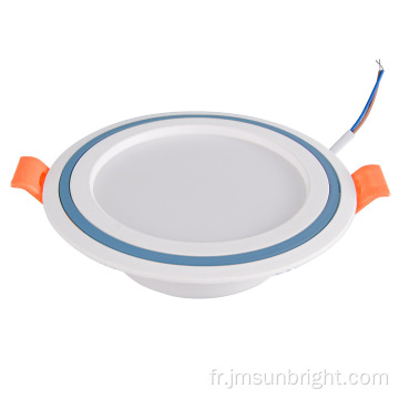 5W Plastique LED Trois couleurs Downlight